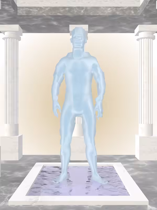 HeavenComputer: The Indifferent Ethereal Blue Man #2407