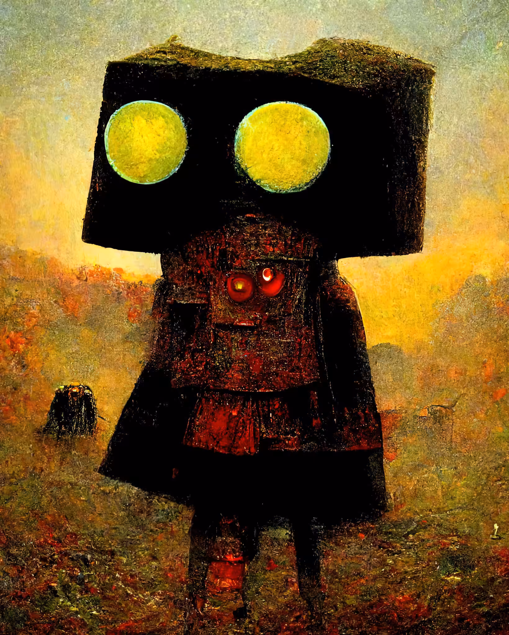 Young Robot in a Sundress