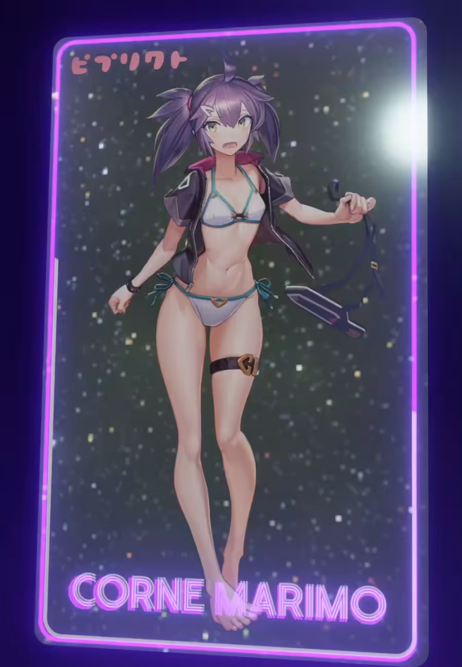 Piprycto: Corne's swimsuit style NFT - Panicked version 1/1