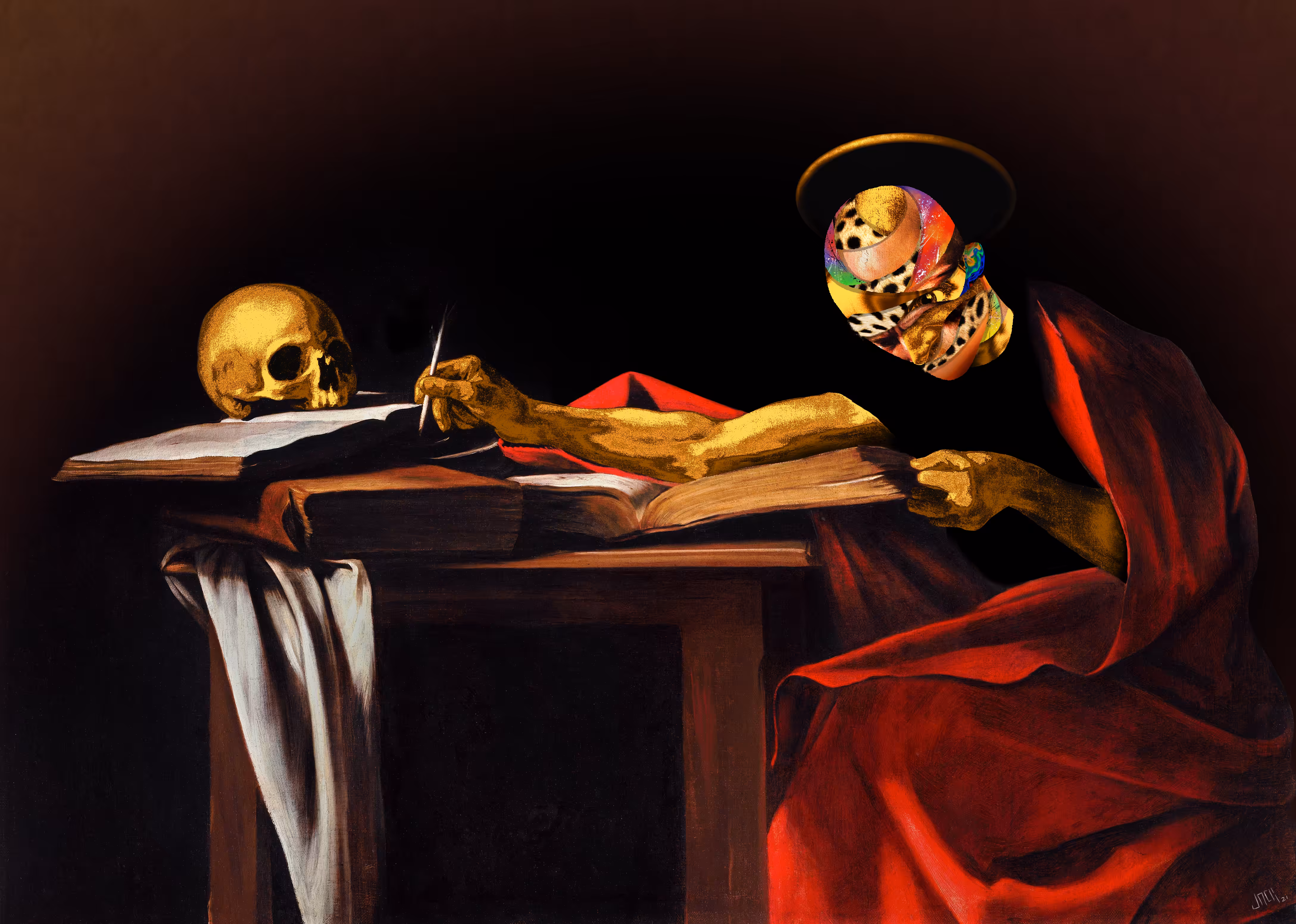 Saint Jerome Writing on The Blockchain