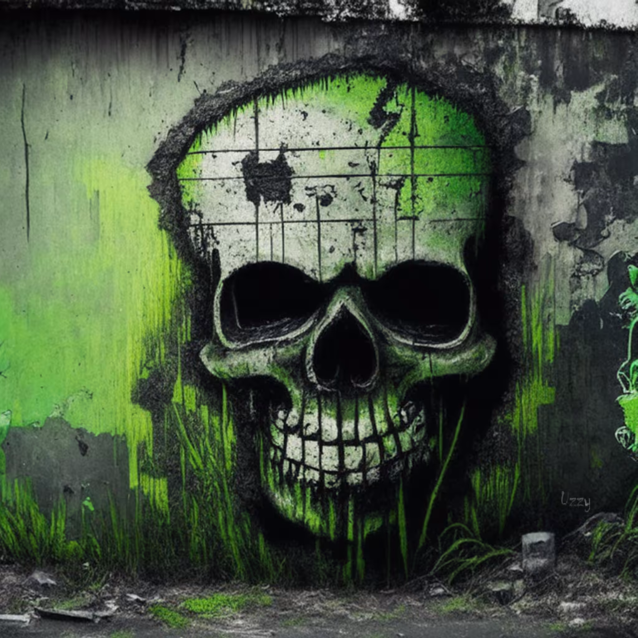 Skull graffiti #7