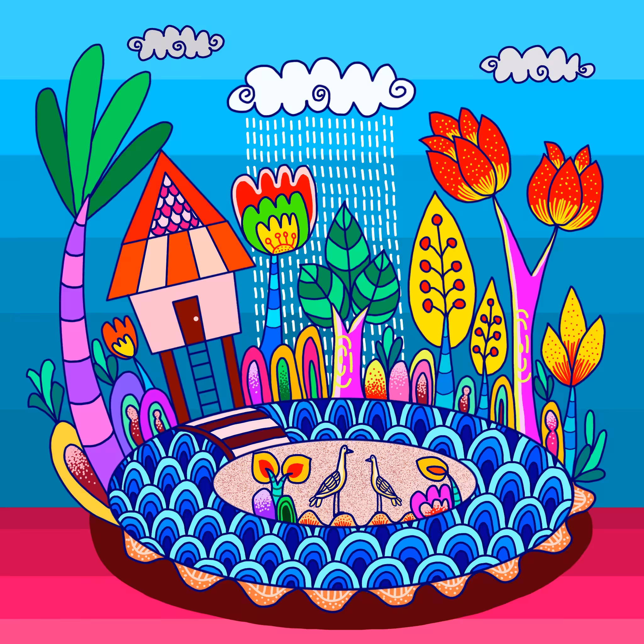 Imaginative lifestyle to lines and colorful.#48
