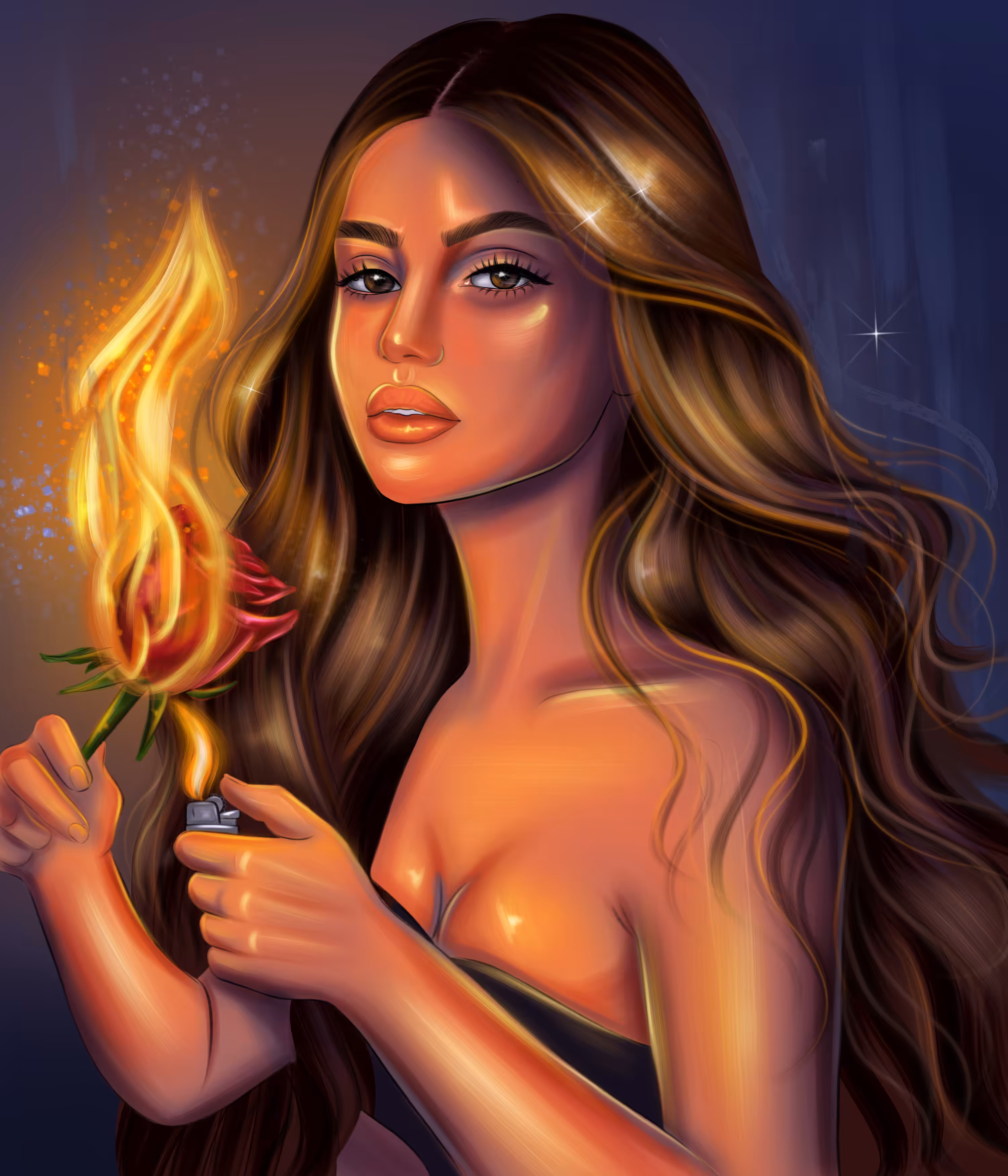 Girl with the fire