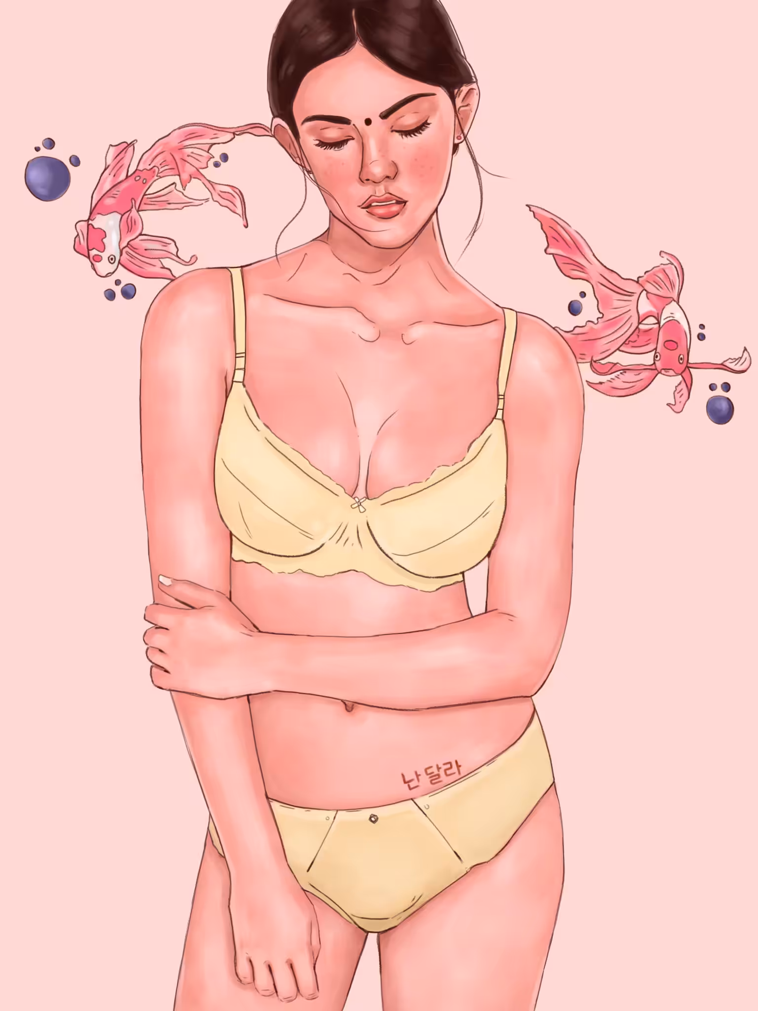 two little goldfish