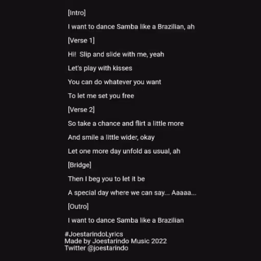   [Intro]

  I want ...