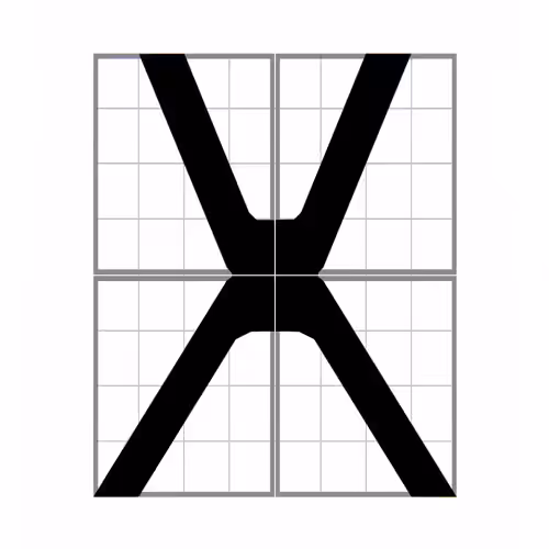 "X" from Human Abecedary: Intra-Letters, by Viktor Timofeev, 2021