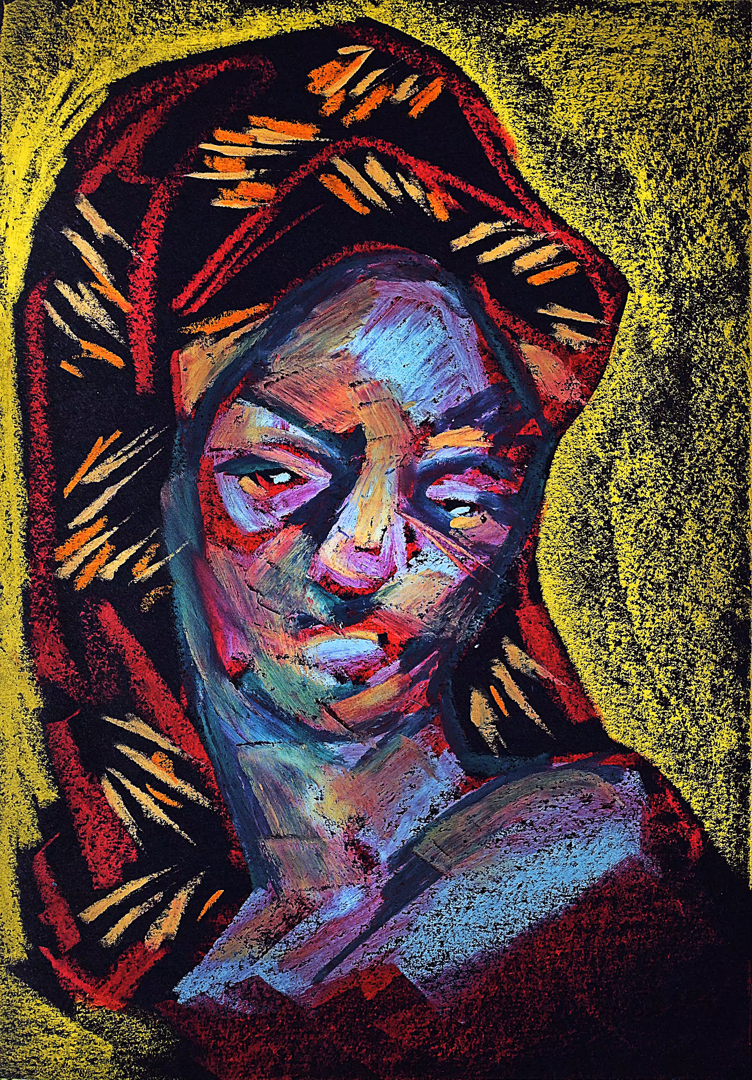 Girl in an orange turban