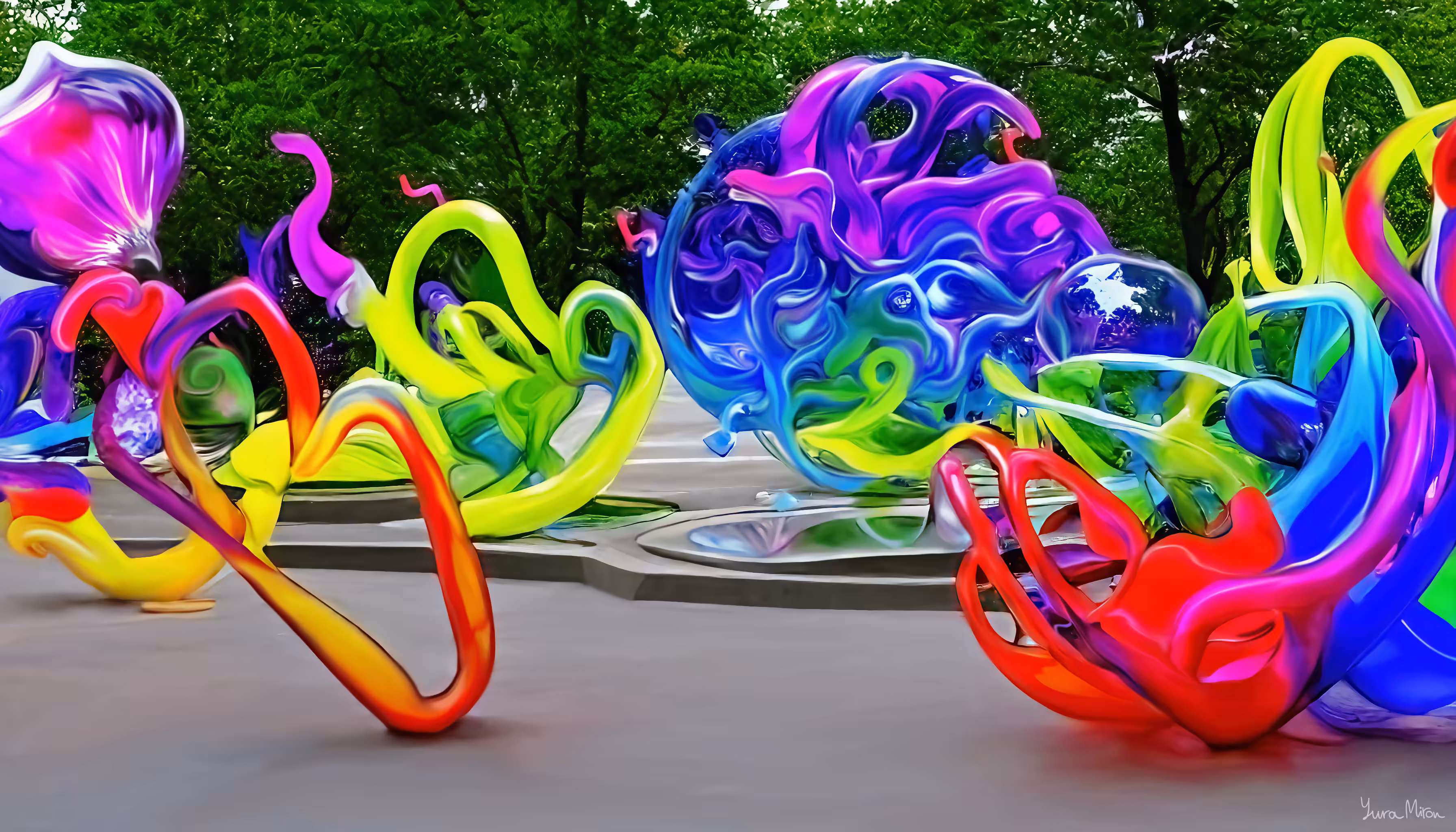 Cycling in NYC/// Glass blown installation #17