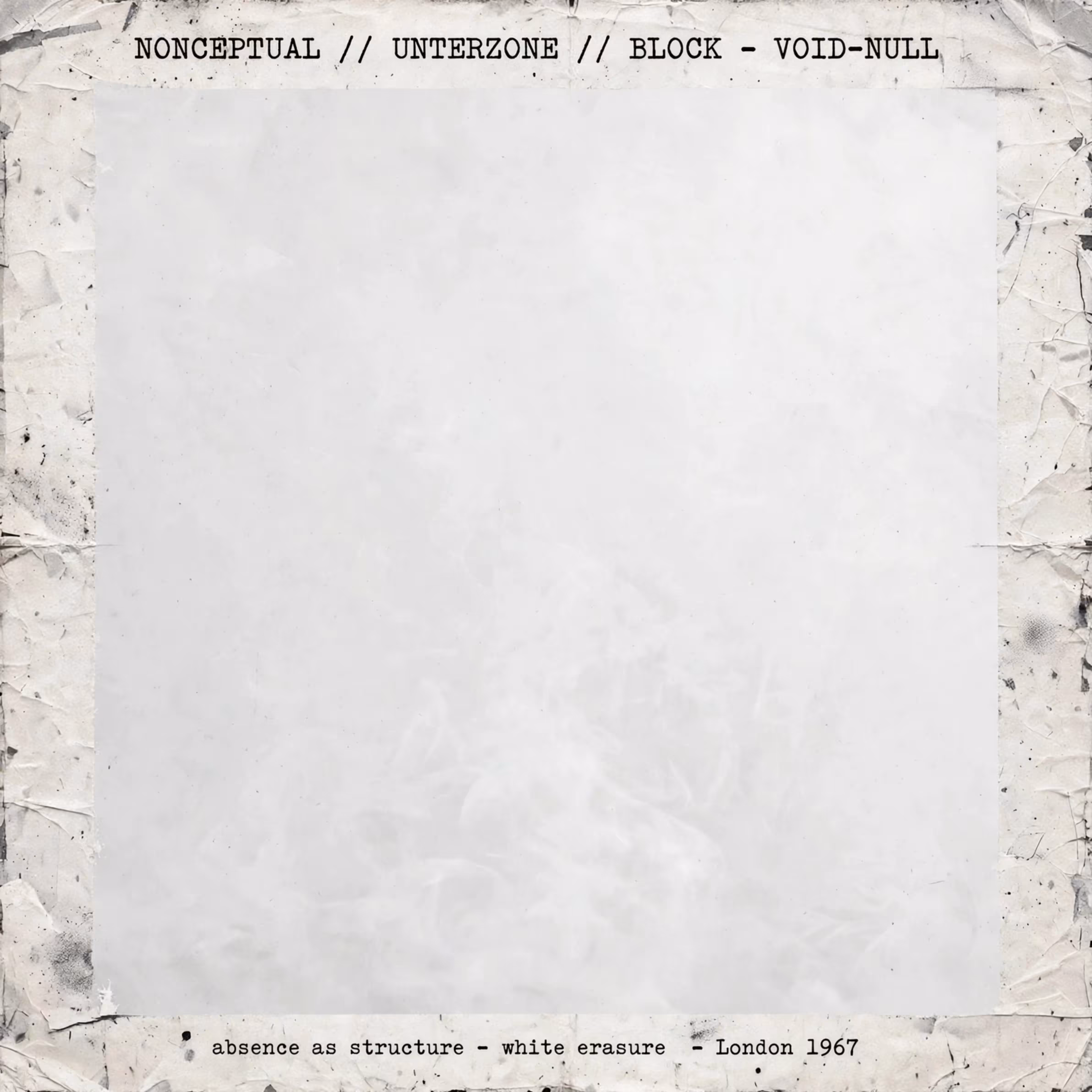 NONCEPTUAL // UNTERZONE // BLOCK – VOID‑NULL - Flyer (1967)