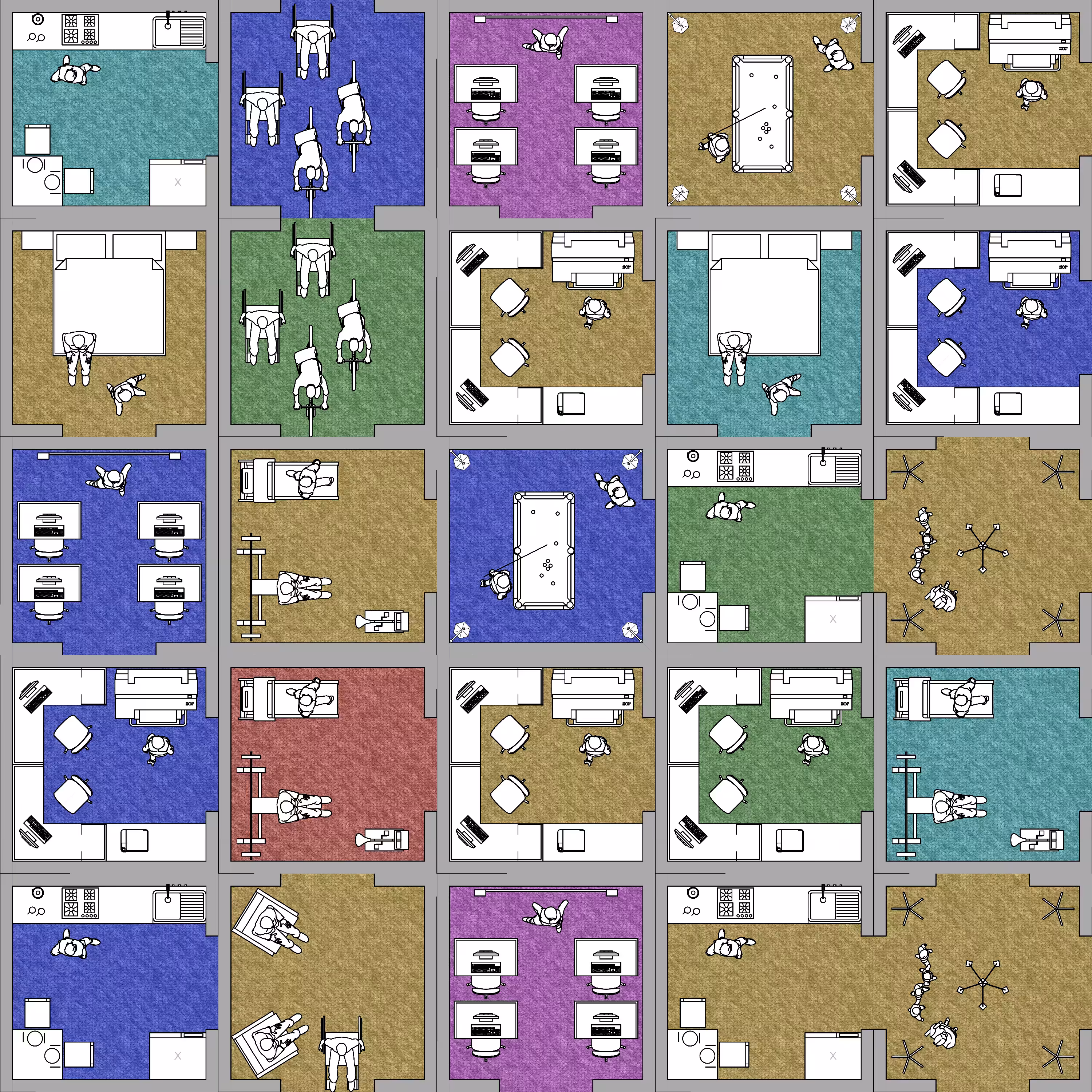 Harlequin block building #6