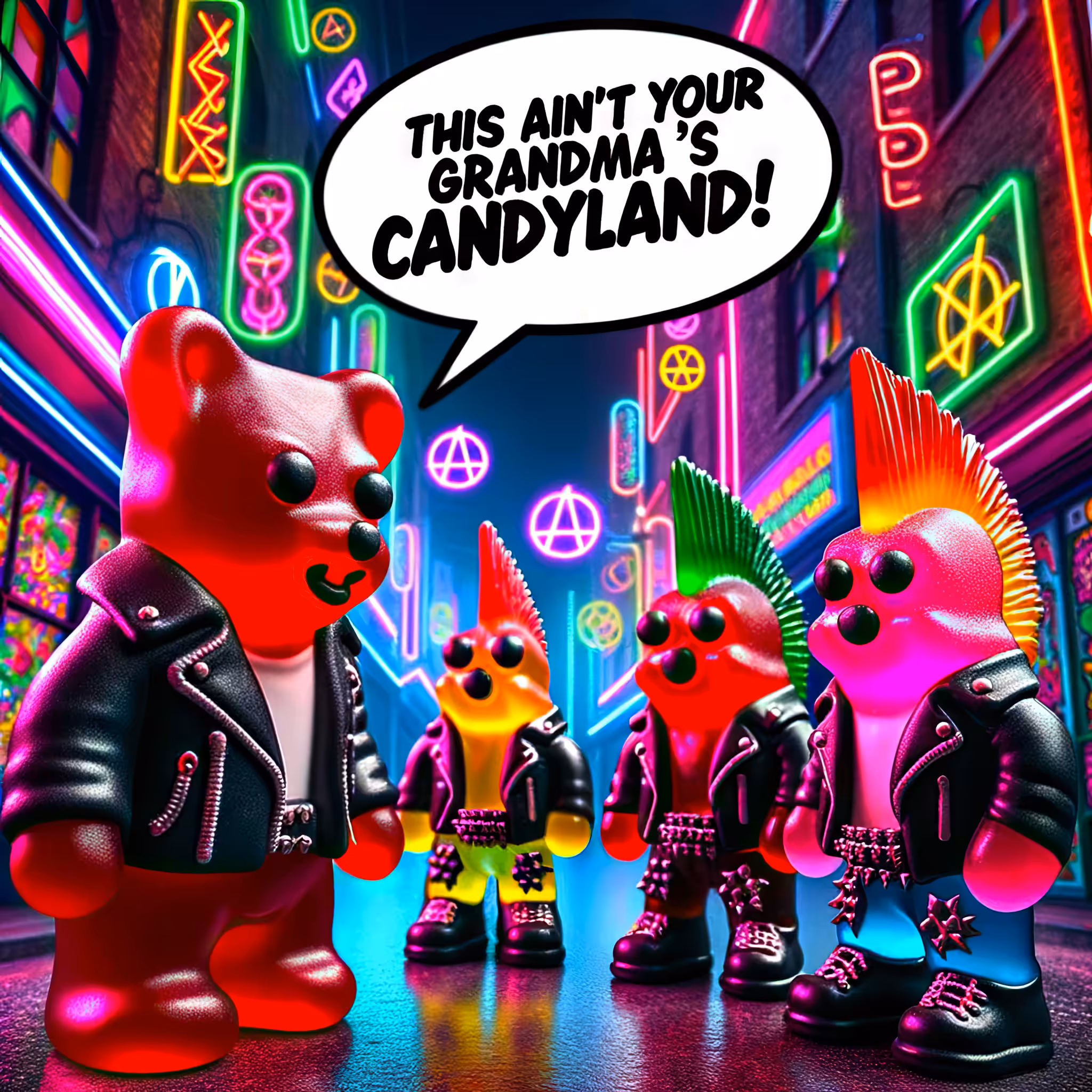 Ai Bear Art from GummyLSD: Grandma's Candyland: LSDGB Comic #10