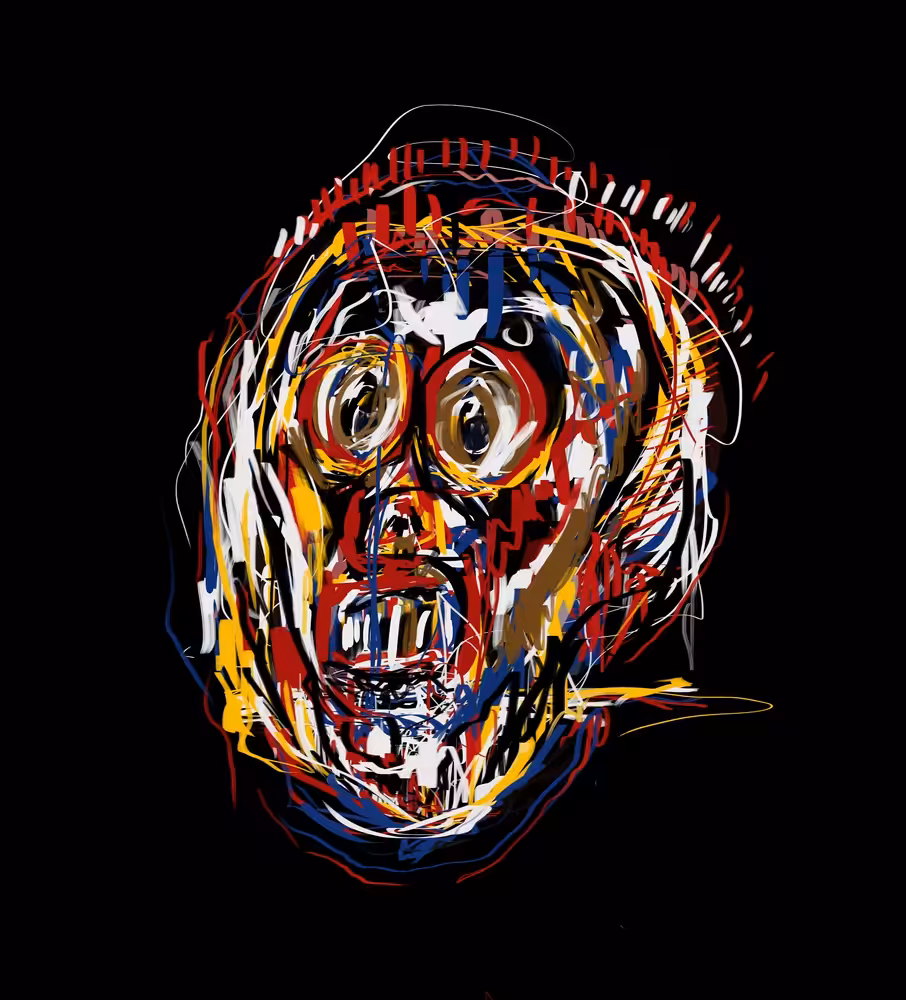 Studies of Basquiat / skull 3
