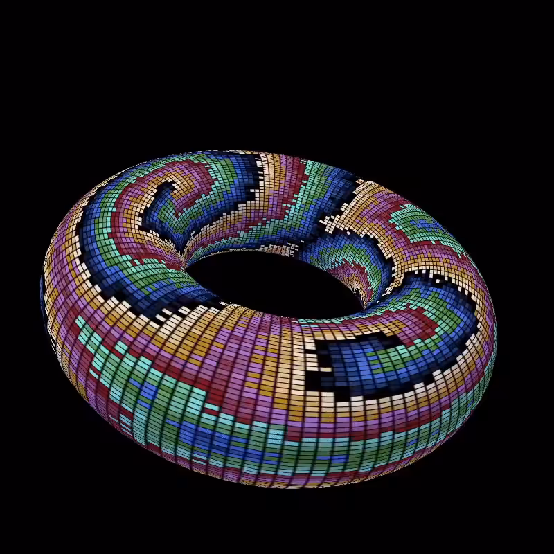 Reaction Diffusion on a Torus