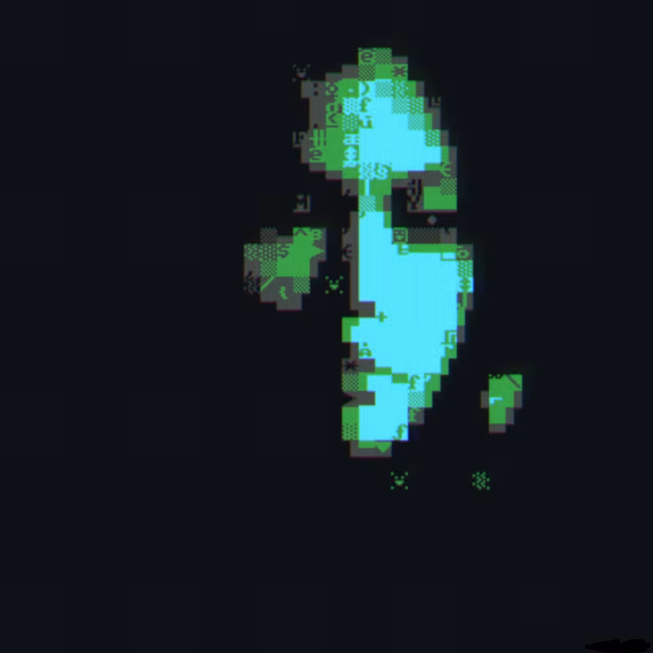 ASCII portrait of a forgotten pinball machine