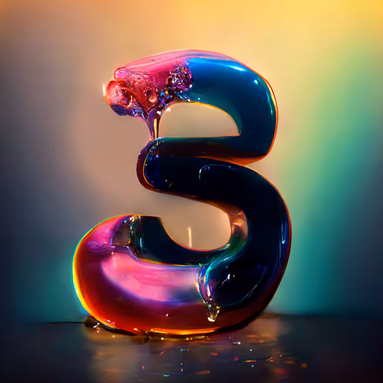 Shiny Liquid Alphabet Series - 3