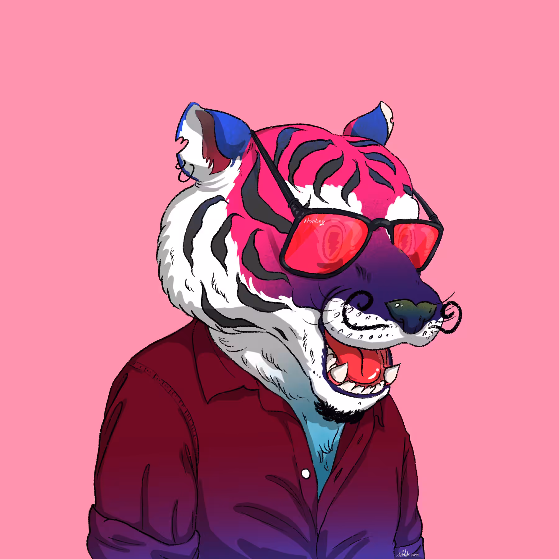 LUNGtiger on pink #75