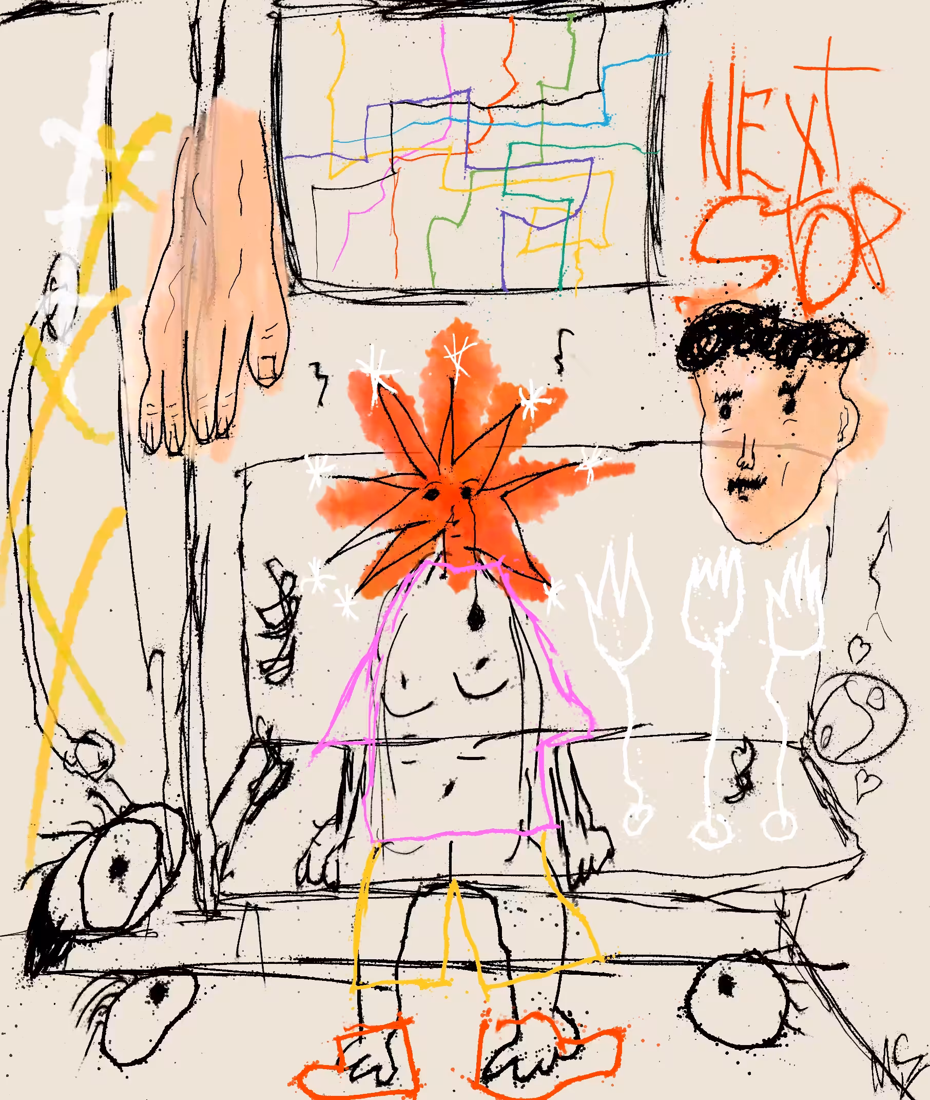 Looks in the subway