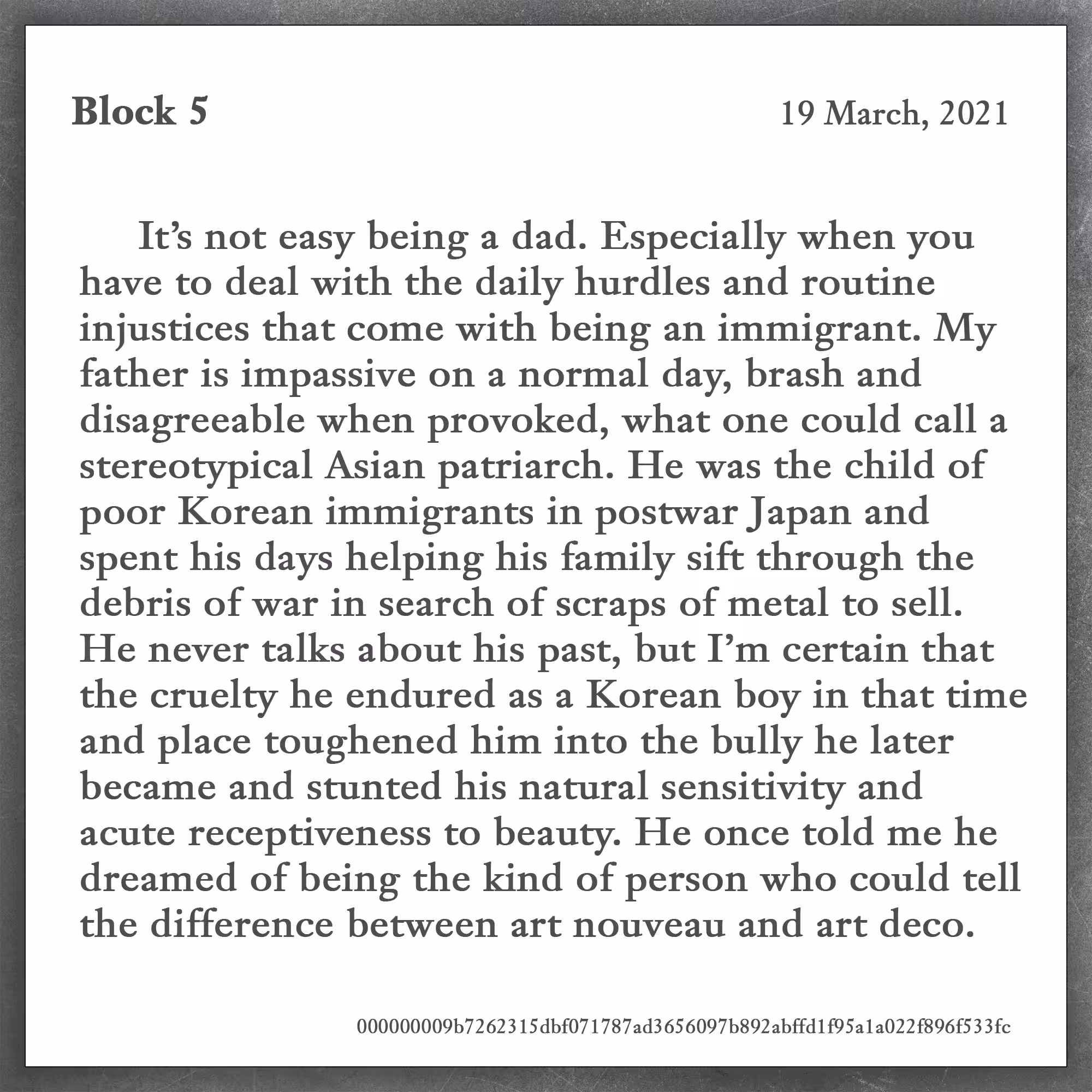 Few Understand [Block 5]