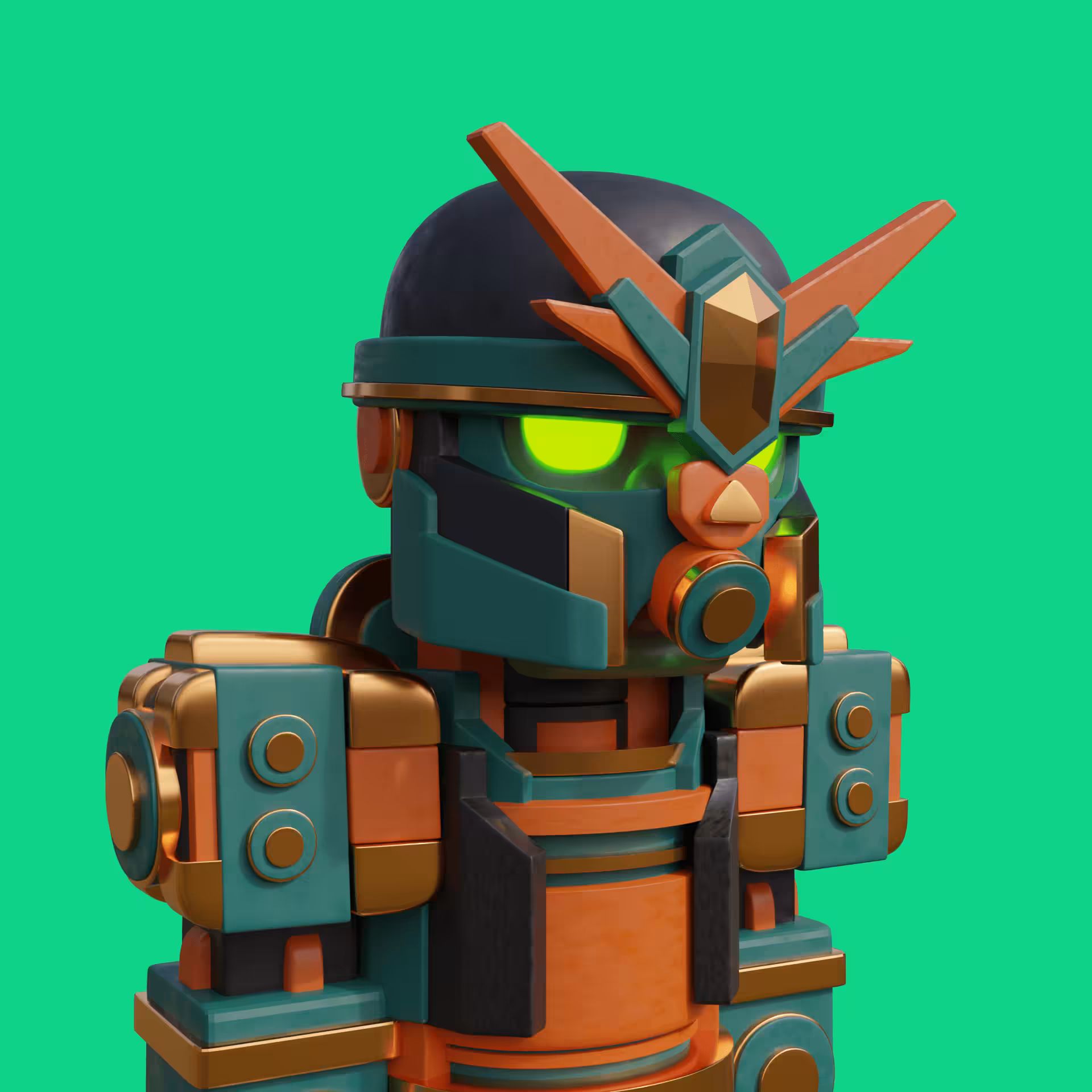 Zombie Villager 418 : MKV Green & orange