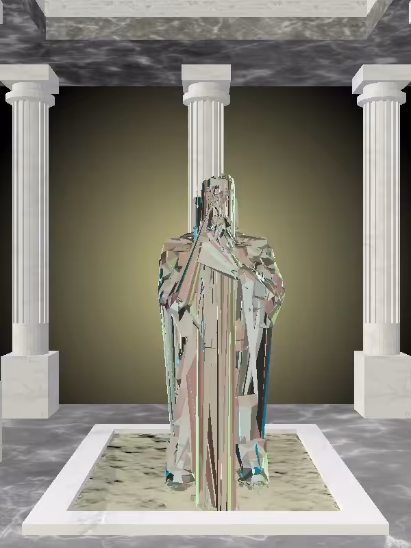 HeavenComputer: The Fragmented Praying Chatoyant Amazonite Man #2165