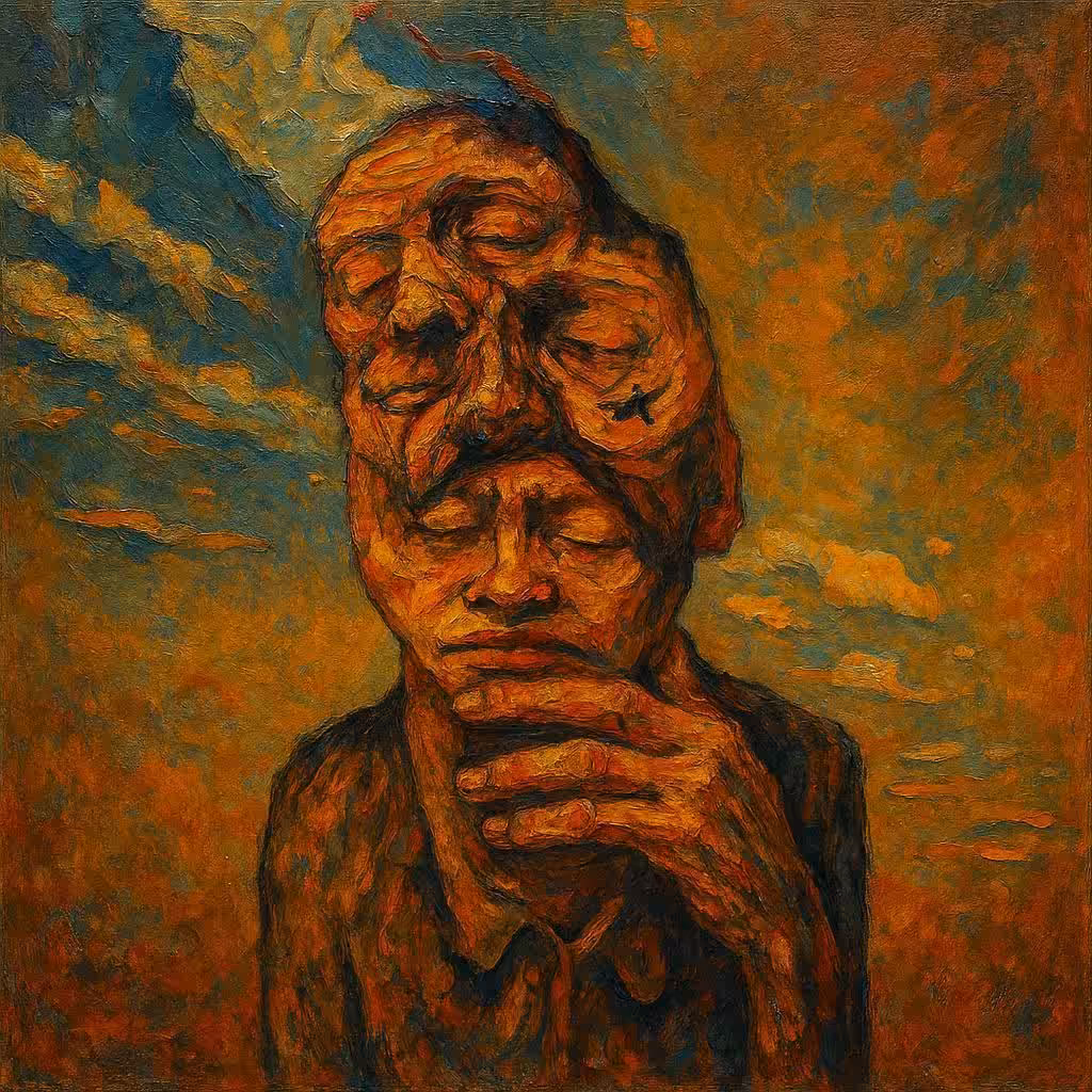 Portrait of a tired man 