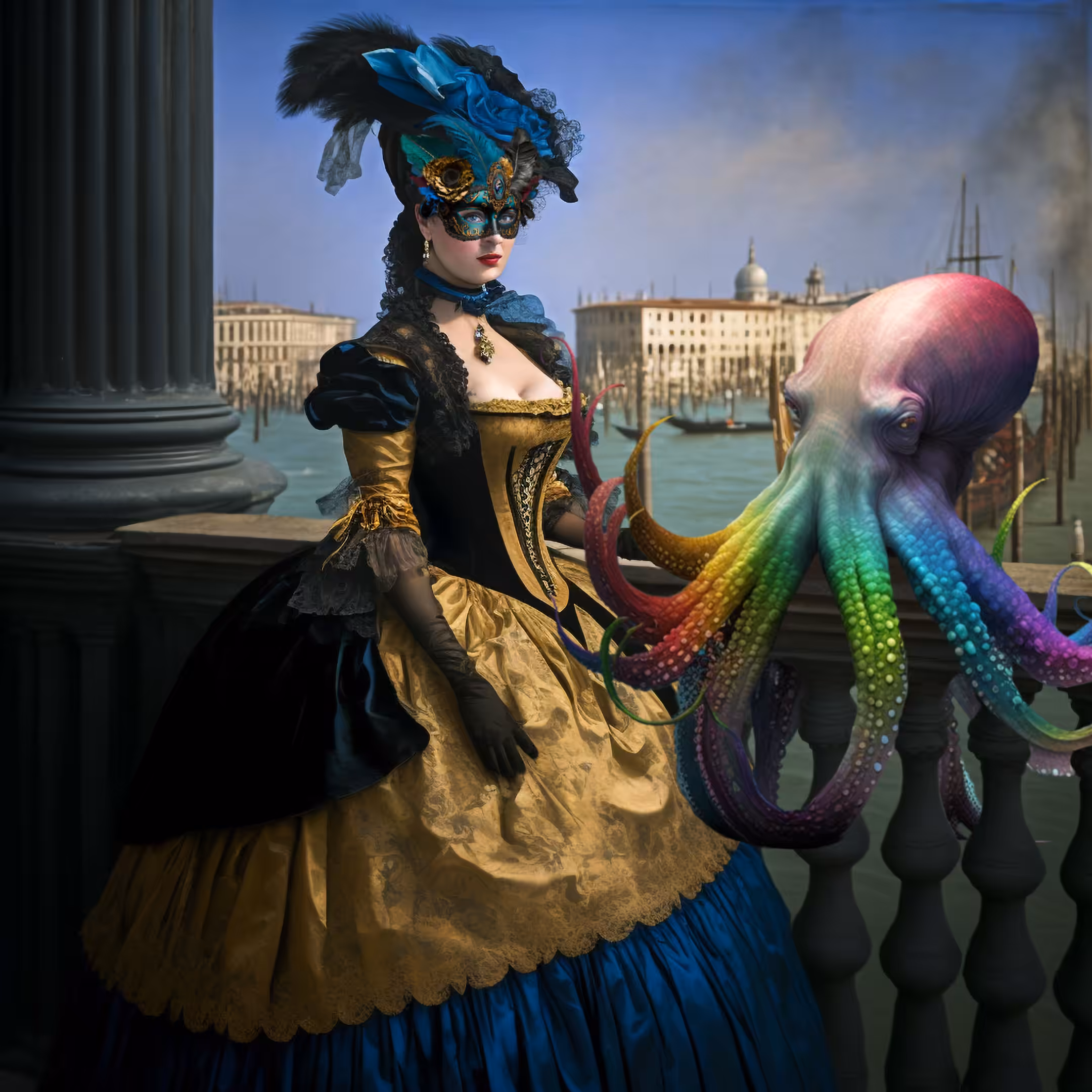 The Masked Lady in Venice