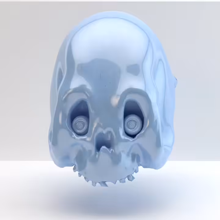 3D Dork Skull Face