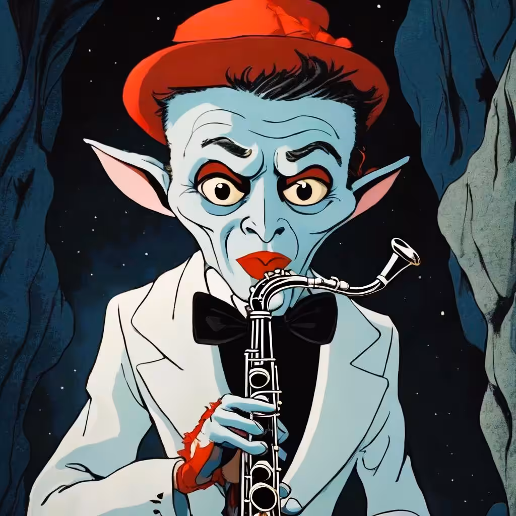 Vampire with red hat