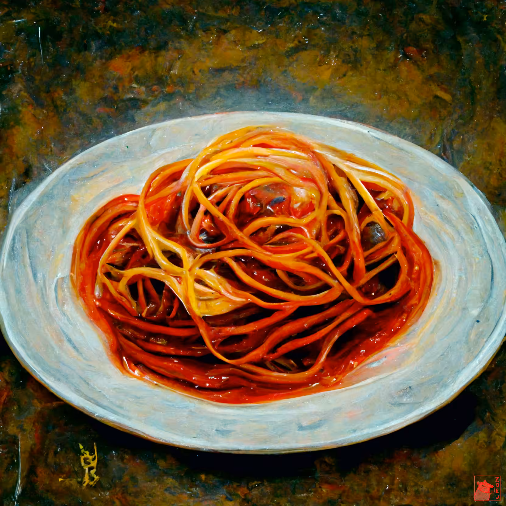 Cryptofood: Spaghetti with sauce