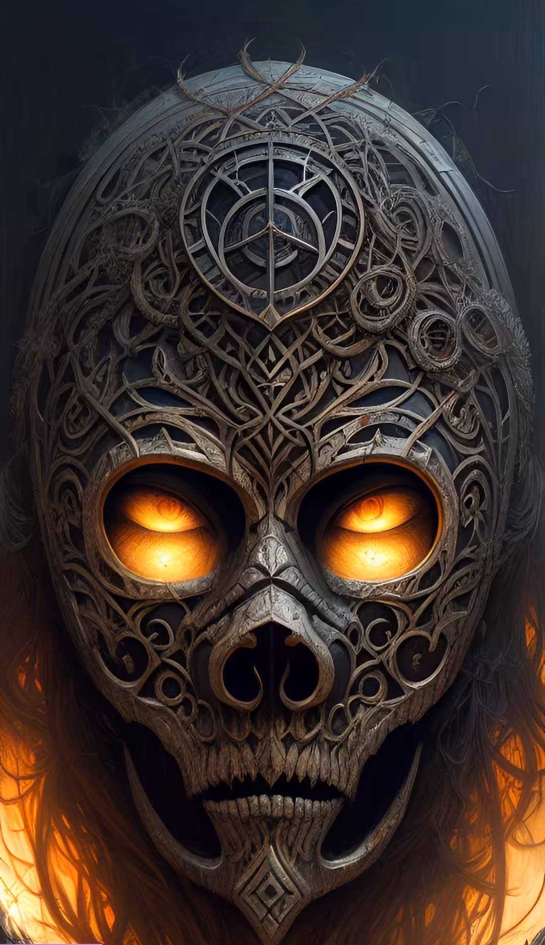 A face in a mask