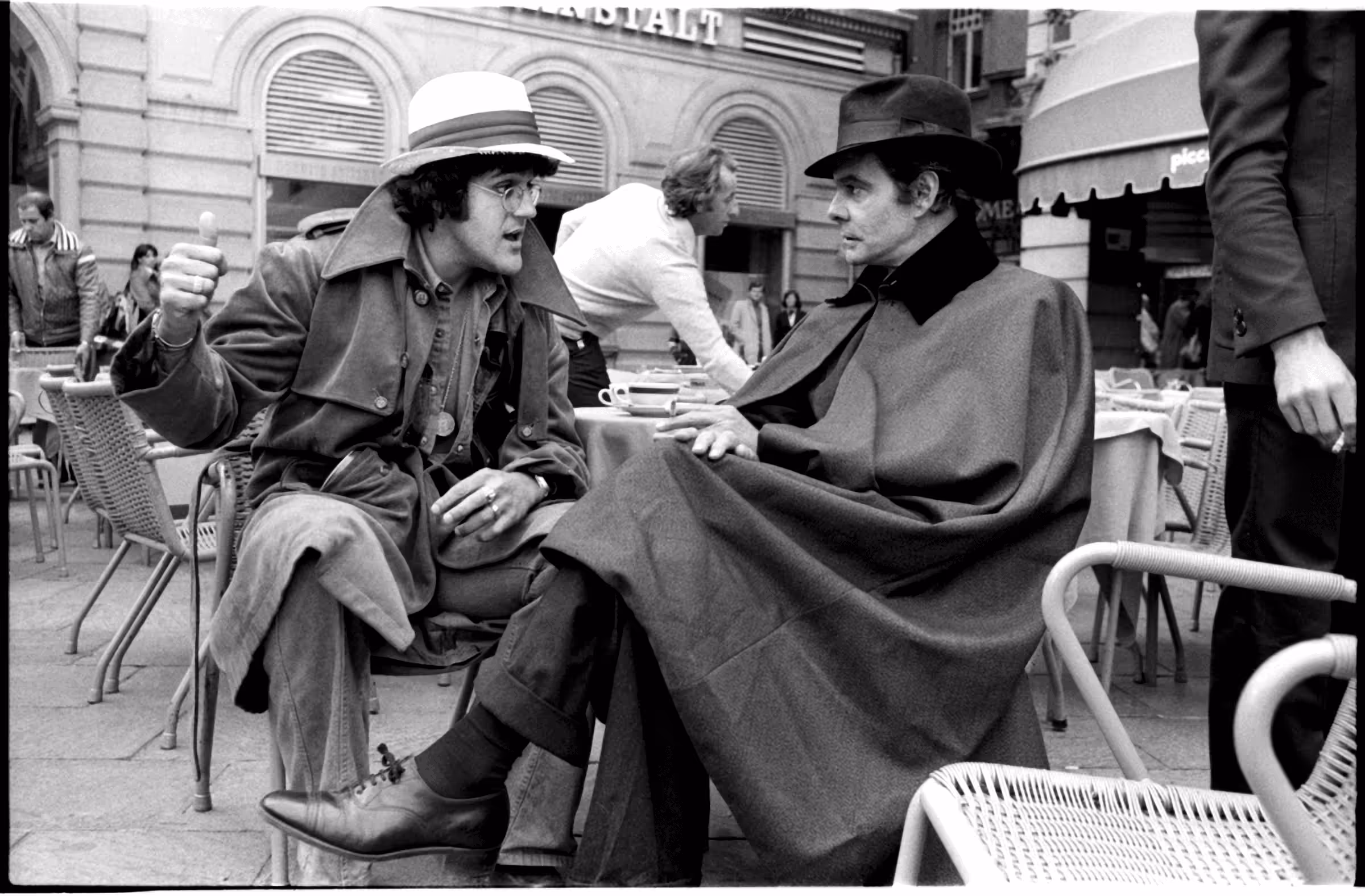 Jay Leno and Louis Jourdan (Lugano, 1976)