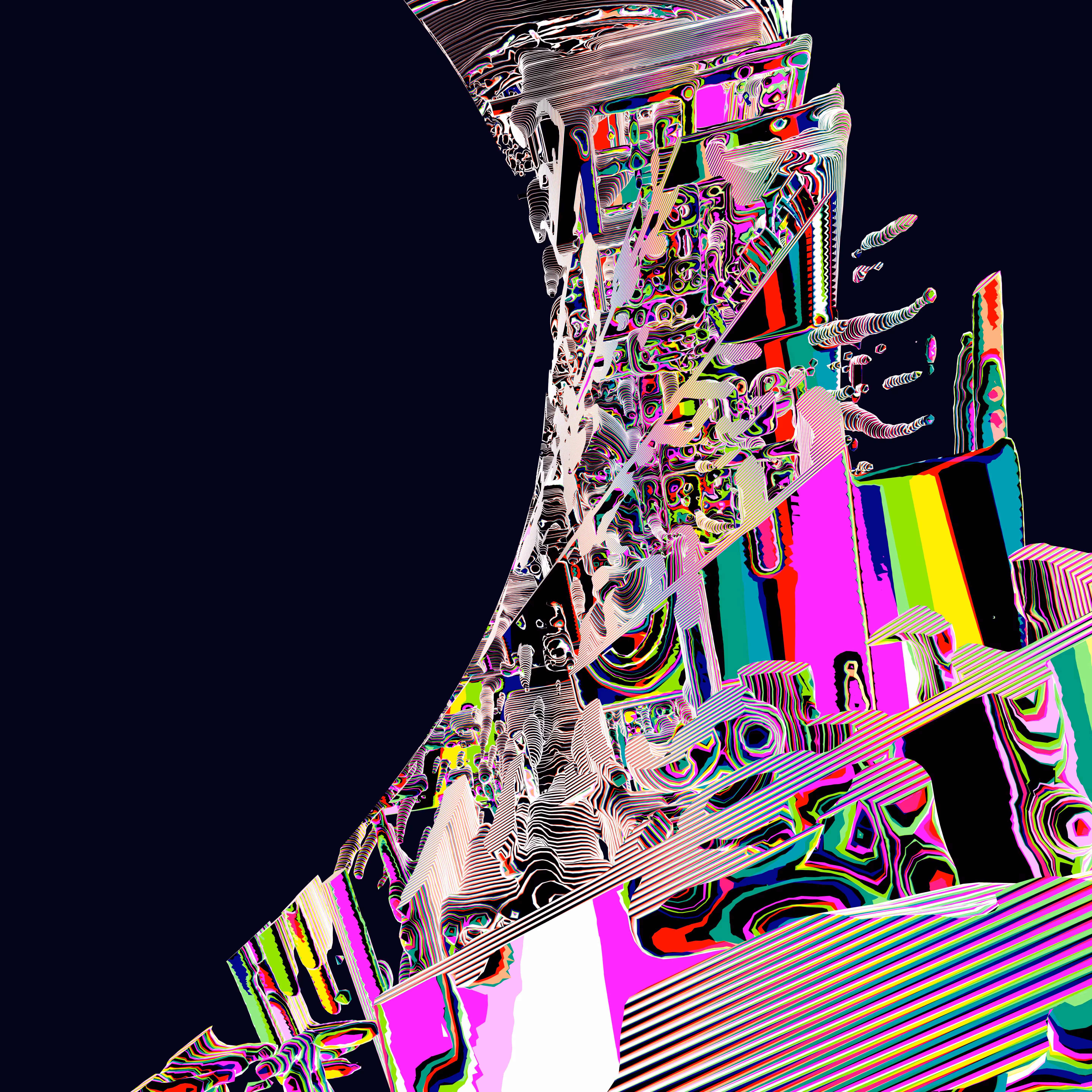 Endlessskyscrapers. Colored stripes F270