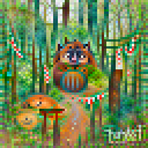 Tanuki in the Forest