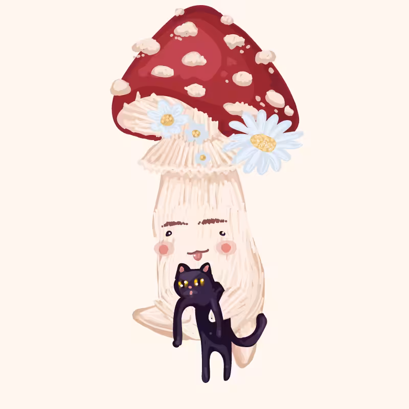 Cute Mushrooms Forest Guys