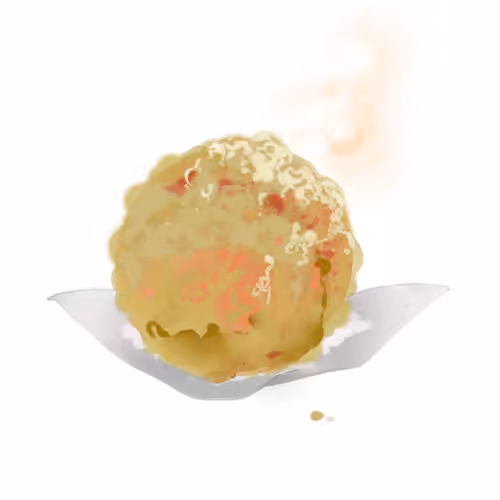 桃の天ぷら