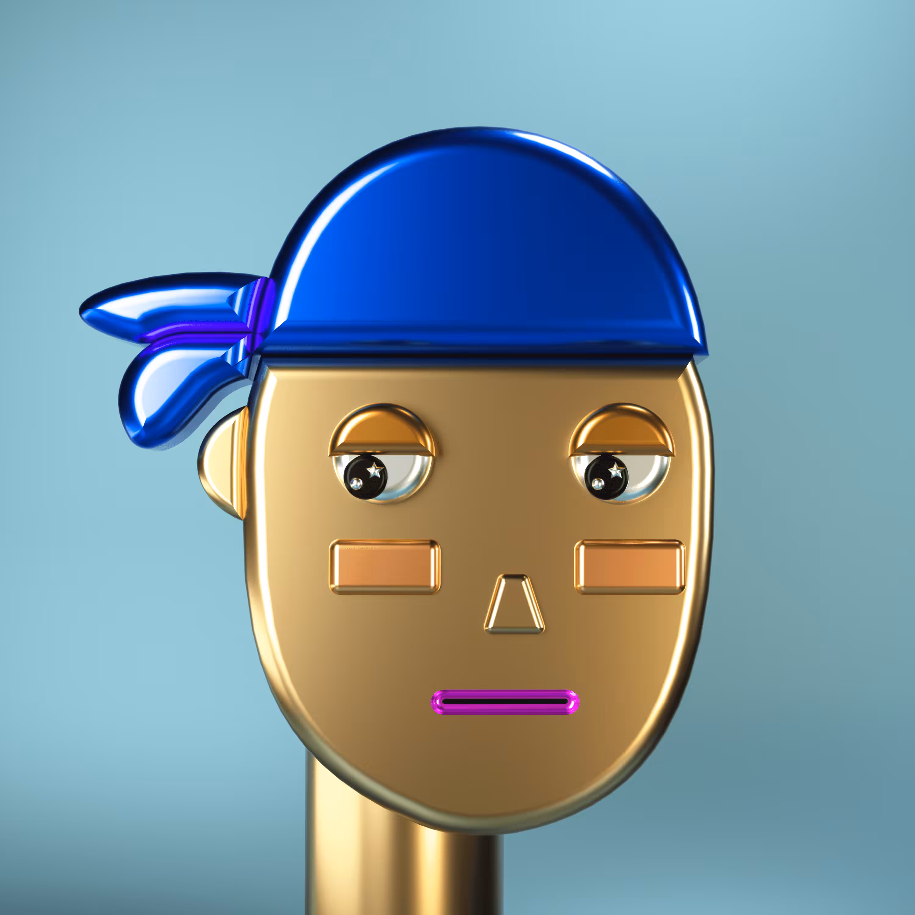 3D Chrome Punks: 3D Chrome Punk #0040
