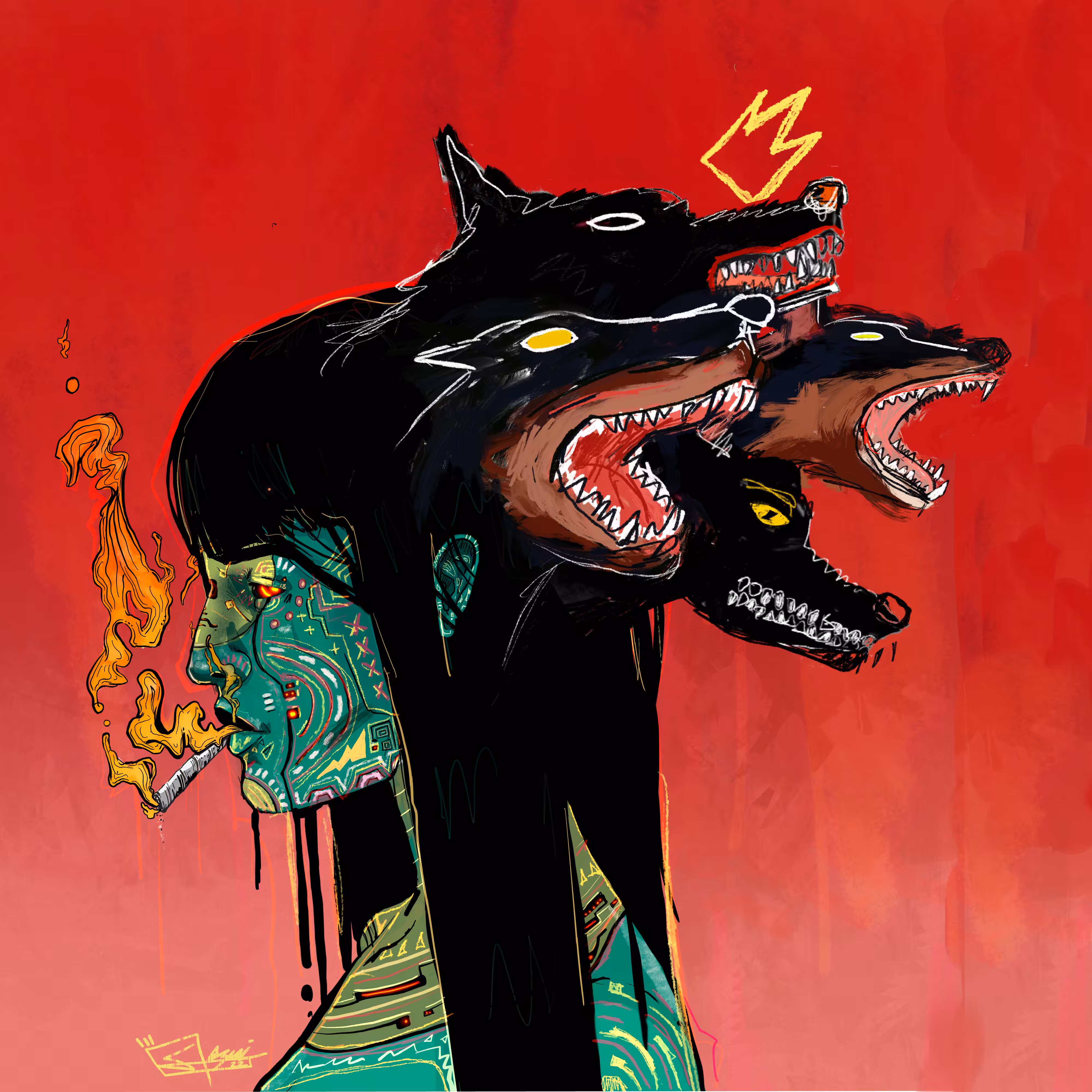 #82 Black wolves & Dobermans