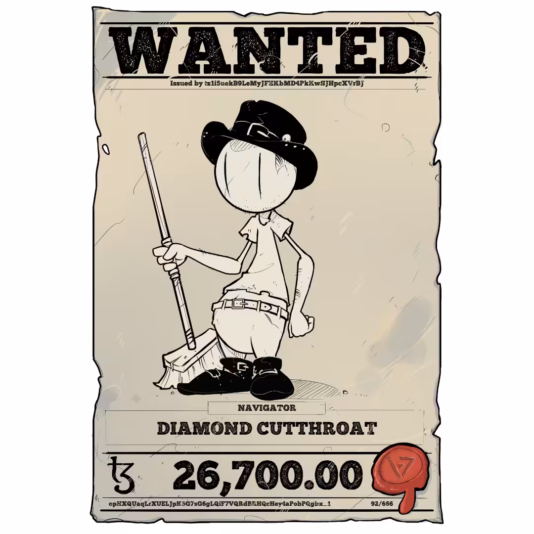 DIAMOND CUTTHROAT | TEZOS PIRATE 92/666 