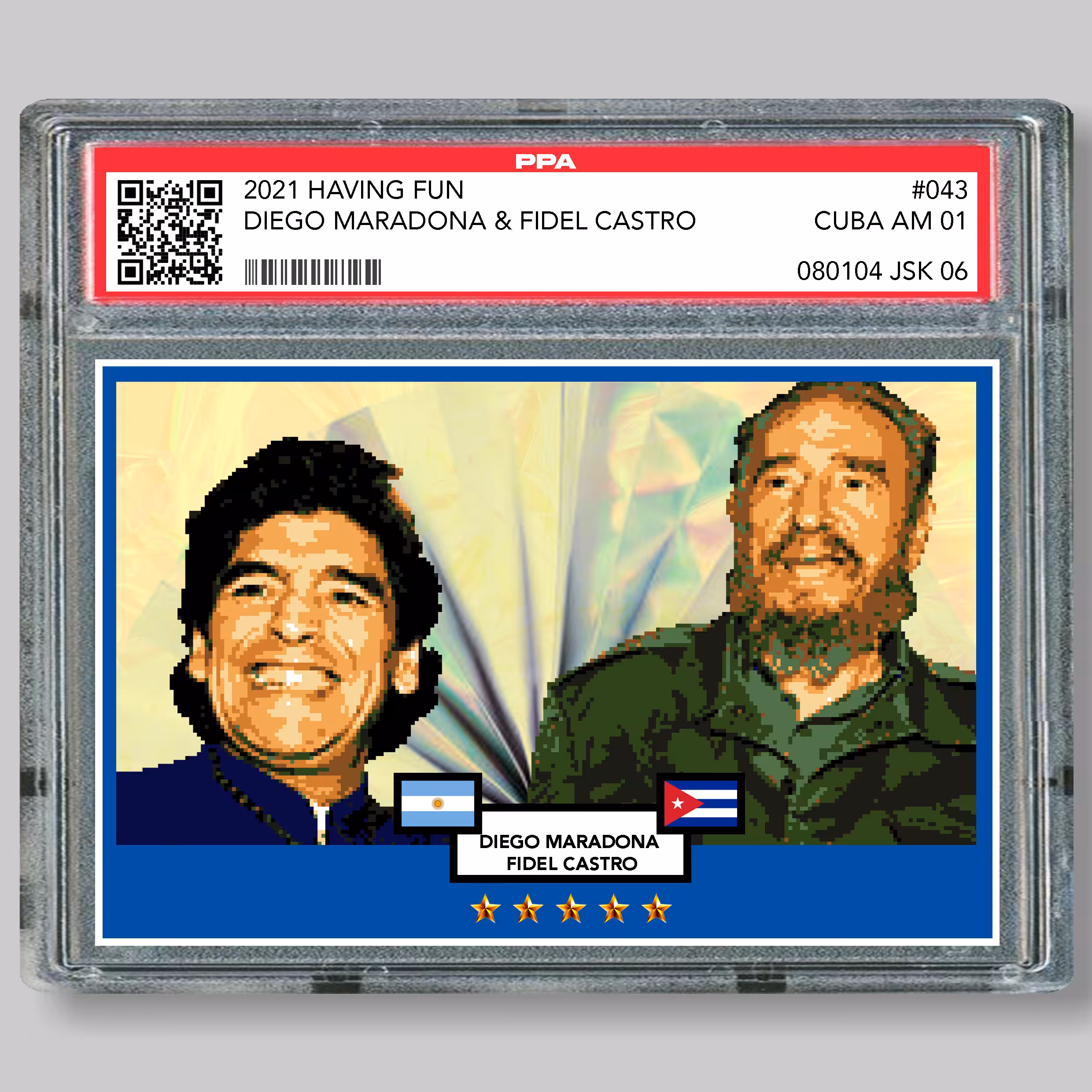 043 Fidel Castro and Diego Maradona, "Having fun"