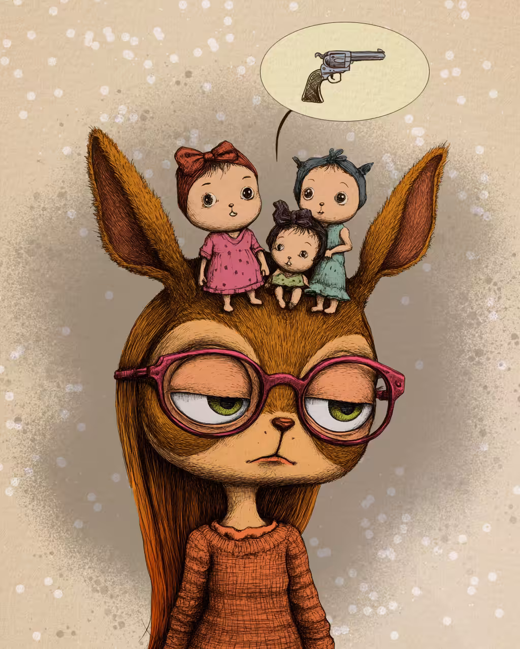 The little Rabbit Girl who hates Dolls