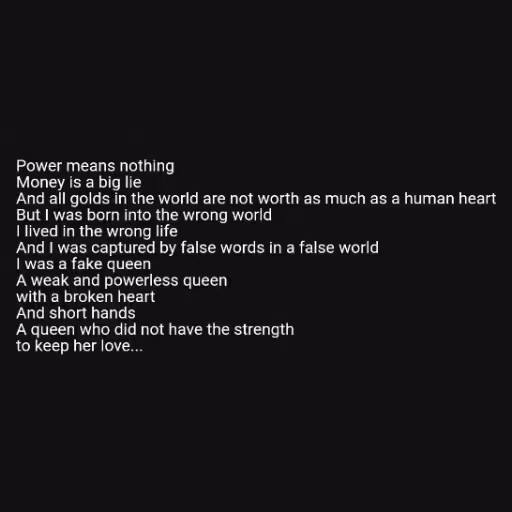 Power means nothing
...