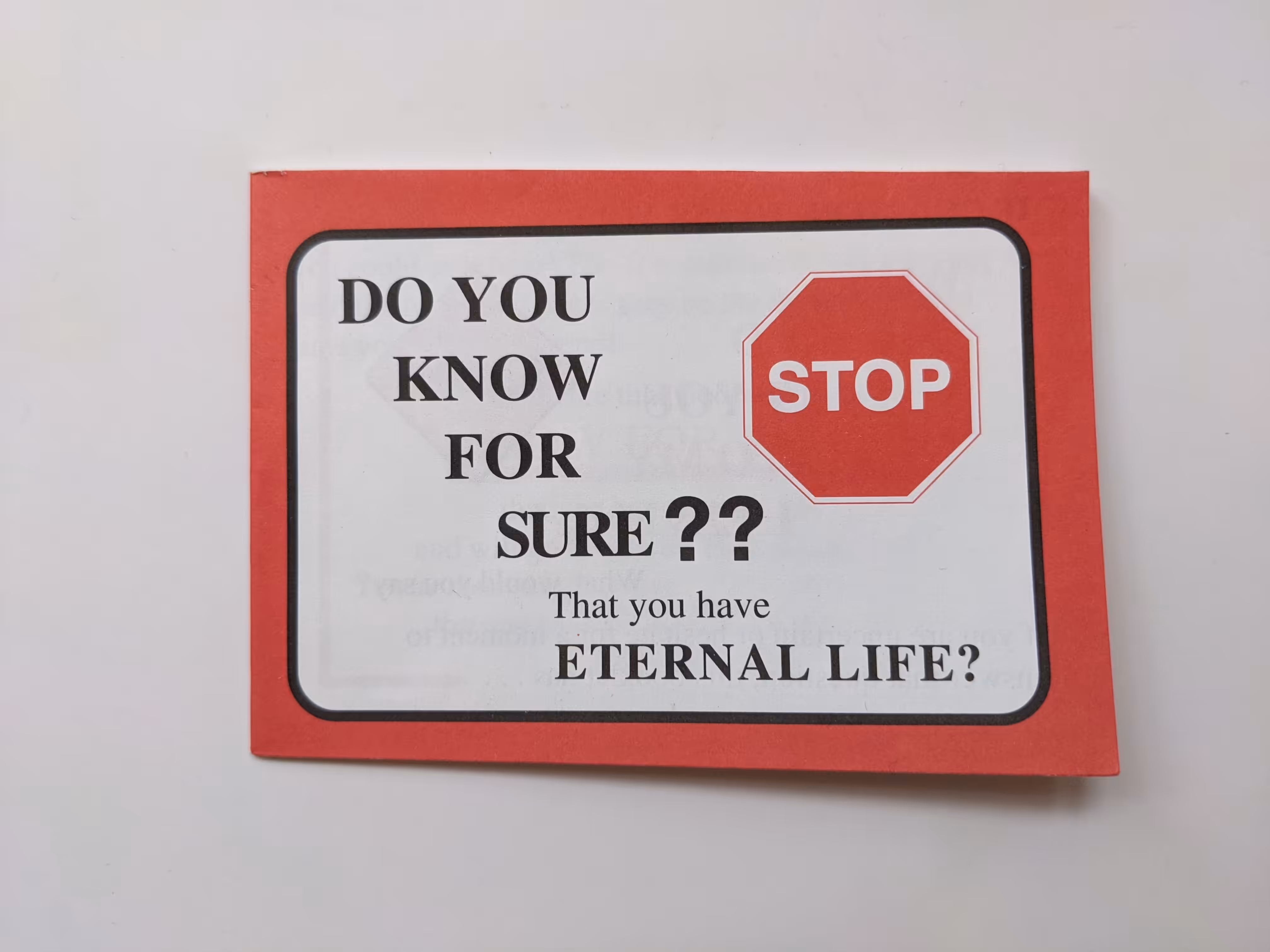 Do You Know For Sure?? That you have Eternal Life?
