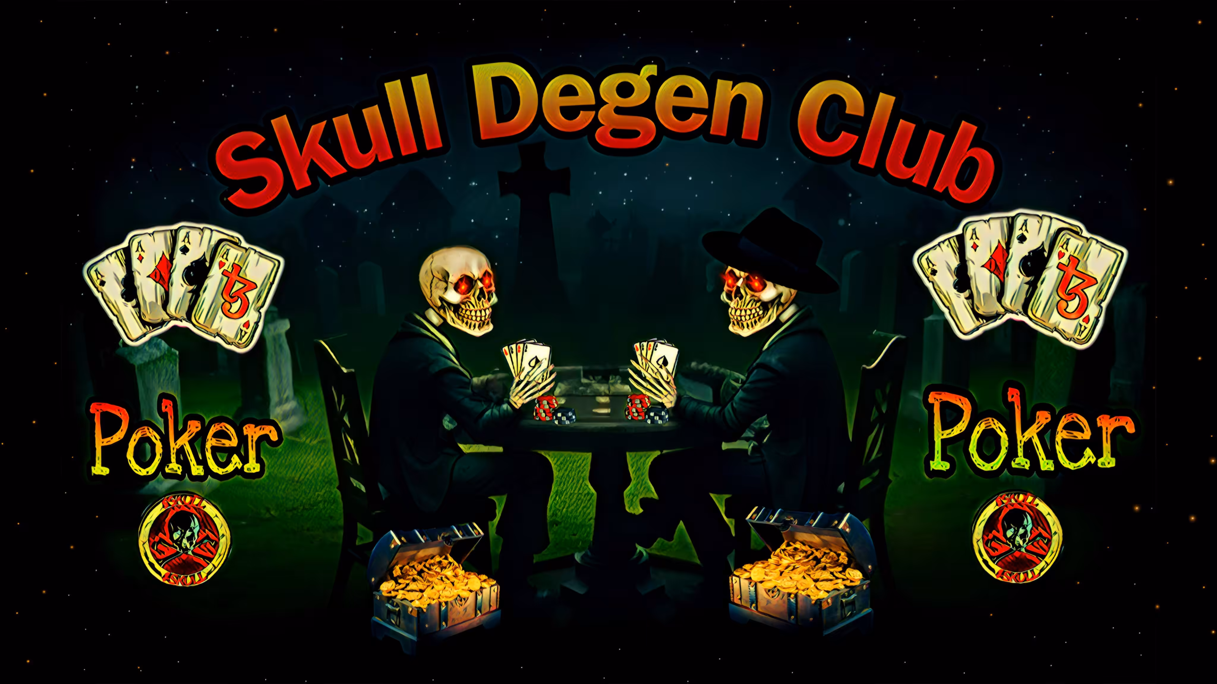 $SKULL Degen Club Poker Table