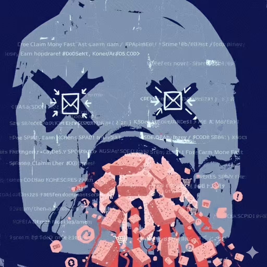FROM SPAM TO SLOP - SPAM ART: Spammed full mouth 