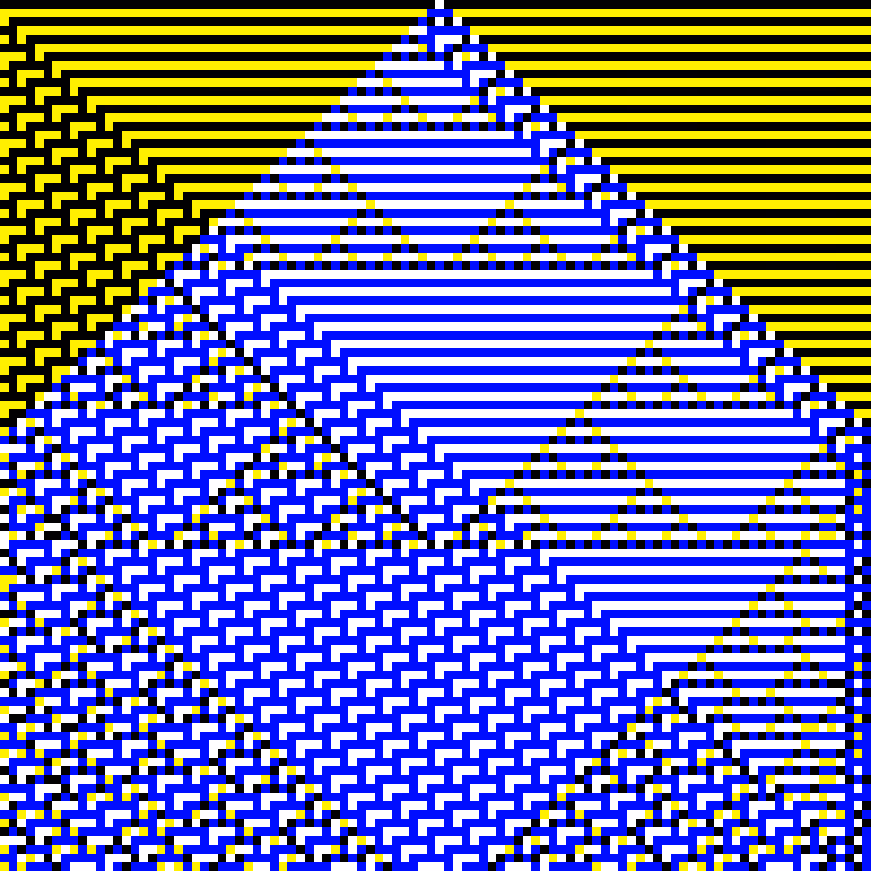RGB Elementary Cellular Automaton #746