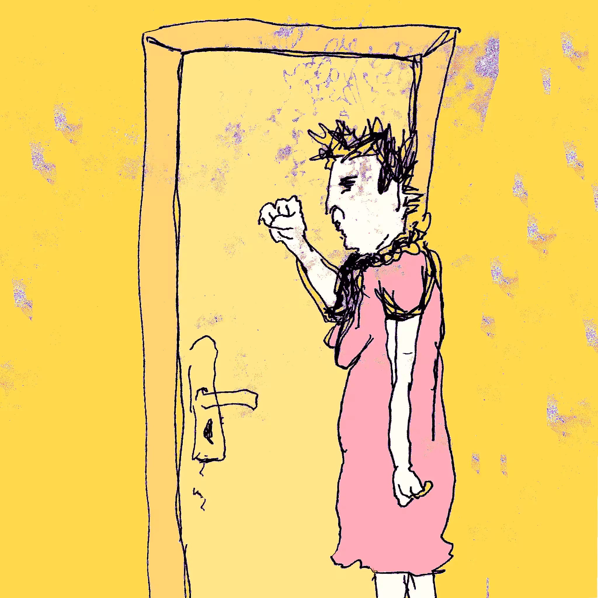the moment when the forty-year-old man living with his mother took a long time in the toilet