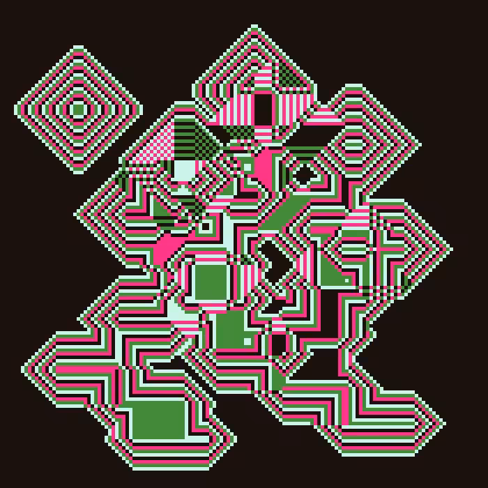 Superimposed Octagonal Pyramids #25