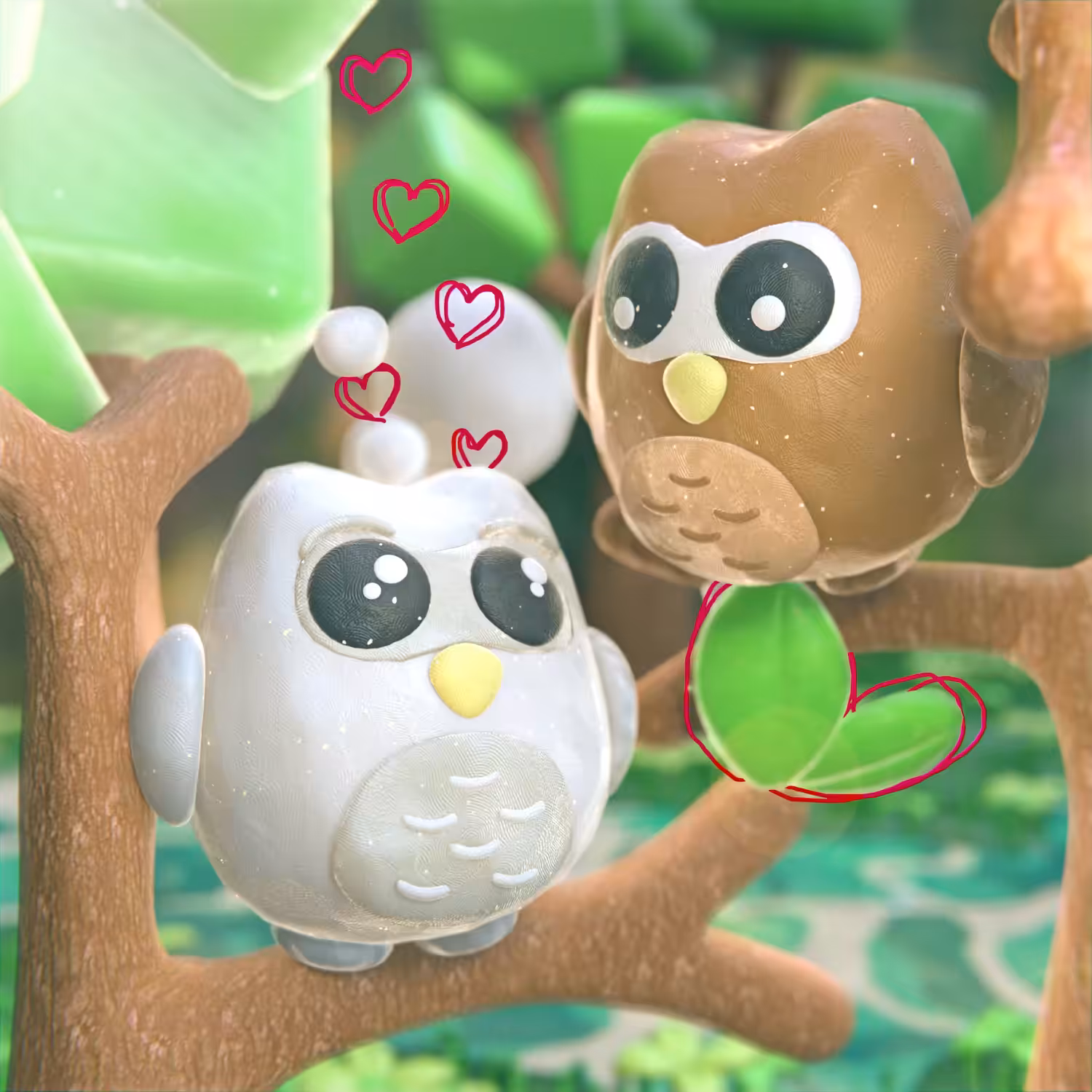 "Owl But Lovebirds"