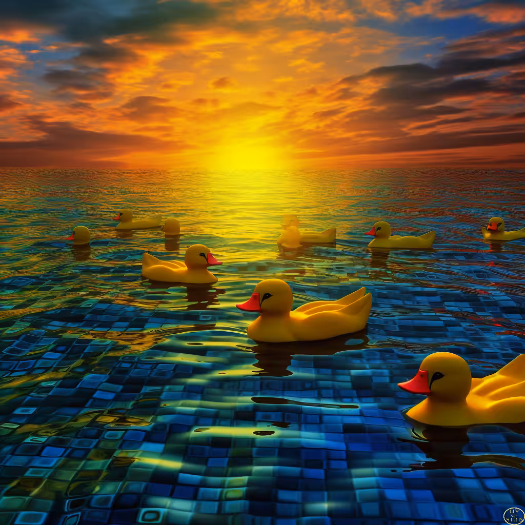 Rubberducks in the Matrix swimming into the Dawn #1