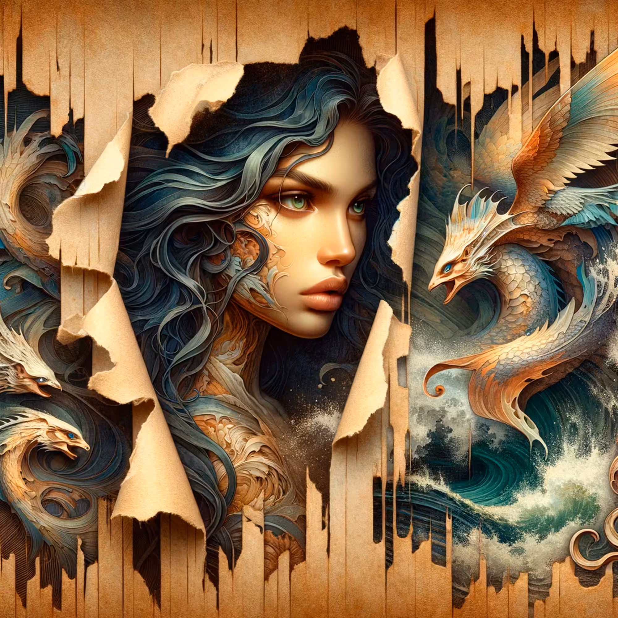 Nouveau Decoupage Dreams - The Naiad's Enchantment